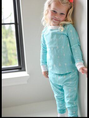 Peejamas Nighttime Potty Training Arrow Print Teal Size 6/7